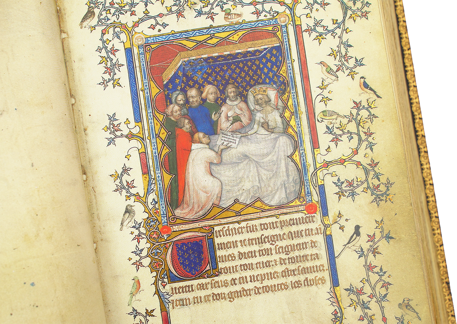 A work of art created during the Hundred Years' War (Les Petites Heures du Duc de Berry, Paris (France) – 1372–1390) A work of art created during the Hundred Years' War (Les Petites Heures du Duc de Berry, Paris (France) – 1372–1390)