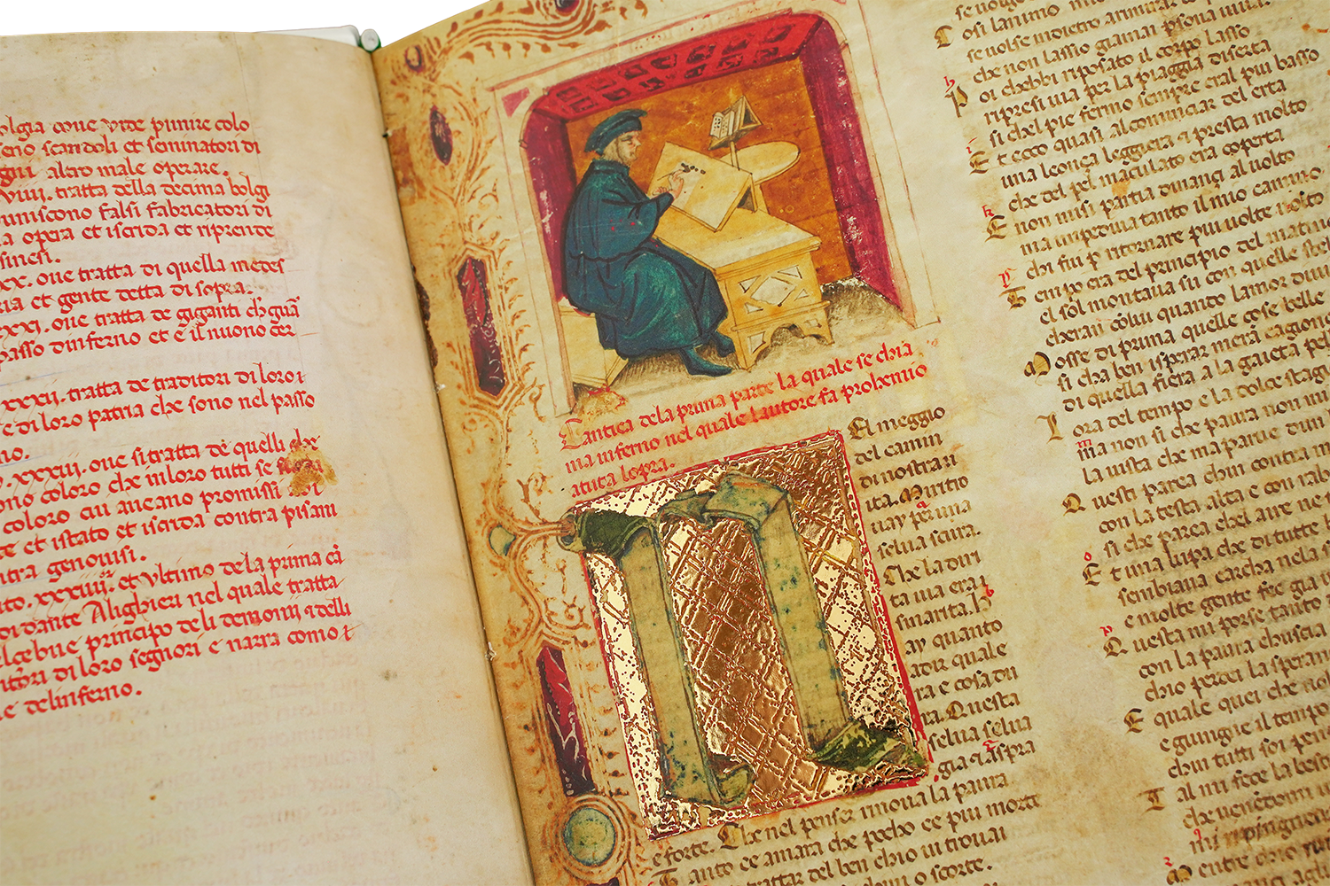 Another indication of the wealth of the Italian trading cities: precious manuscripts commissioned by affluent families (Dante Alighieri – Divine Comedy of the Obizzi family, Italy – second half of the 14th century) Another indication of the wealth of the Italian trading cities: precious manuscripts commissioned by affluent families (Dante Alighieri – Divine Comedy of the Obizzi family, Italy – second half of the 14th century)