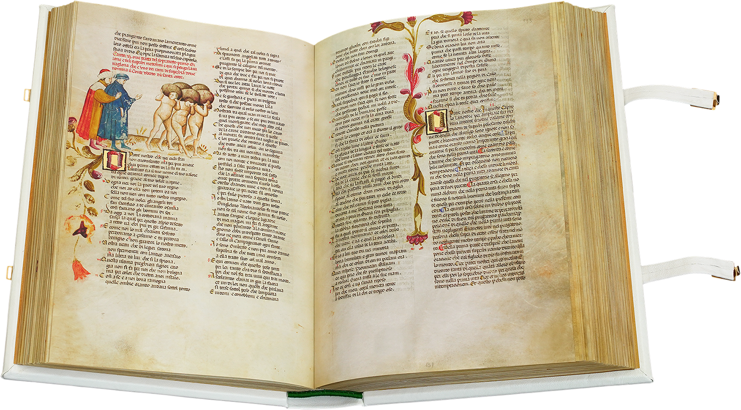 Another indication of the wealth of the Italian trading cities: precious manuscripts commissioned by affluent families (Dante Alighieri – Divine Comedy of the Obizzi family, Italy – second half of the 14th century) Another indication of the wealth of the Italian trading cities: precious manuscripts commissioned by affluent families (Dante Alighieri – Divine Comedy of the Obizzi family, Italy – second half of the 14th century)