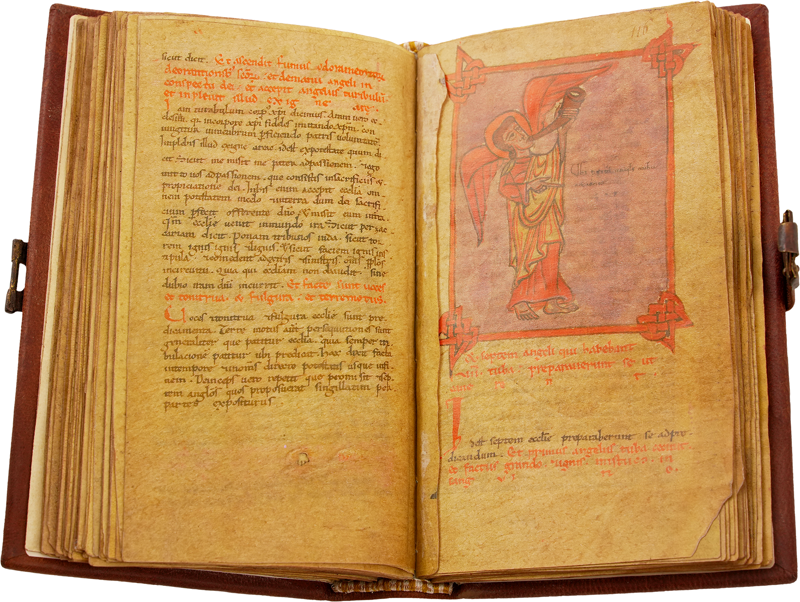 Beatus of Liébana - Corsini Codex Despite the ever-bitter battles of Muslim and Christian rulers over territories on the Iberian Peninsula, the Muslim and Christian cultures merged, especially in art, giving rise, among other things, to the so-called Mozarabic style. This Beatus manuscript is a wonderful example thereof. (Beatus of Liébana - Corsini Codex, Monastery of Sahagún (Léon, Spain) — 1151–1200)
