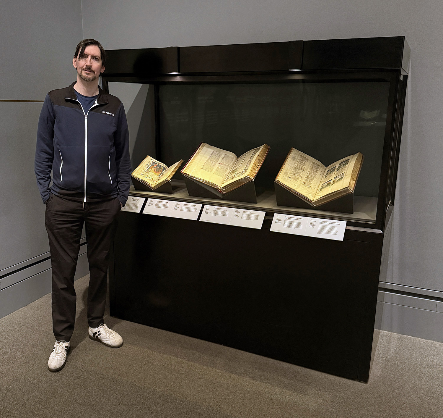 Christian Ziereis in the exhibition “Beginnings: The Story of Creation in the Middle Ages” 