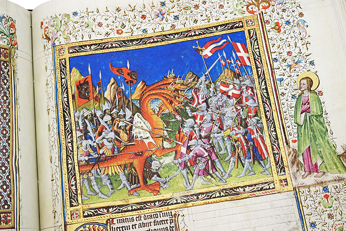 Apocalypse of the Dukes of Savoy Naturally, the Dukes of Savoy chose their own banners for the armies of the righteous in this and other apocalyptic battle scenes (Apocalypse of the Dukes of Savoy, Savoy, France — between 1428 and 1490)